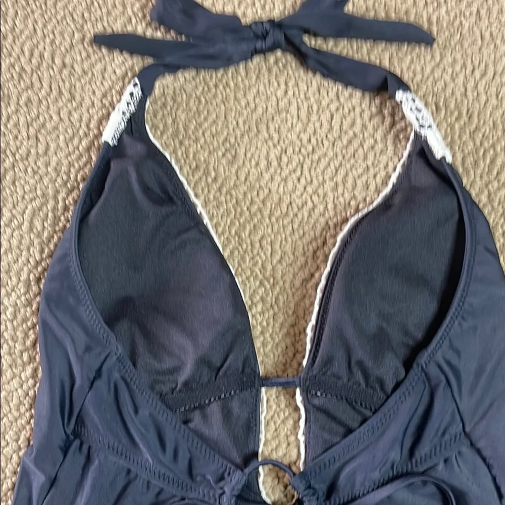 Kona Sol Black and White One Piece Swimsuit with Elegant Lace - Picture 10 of 10
